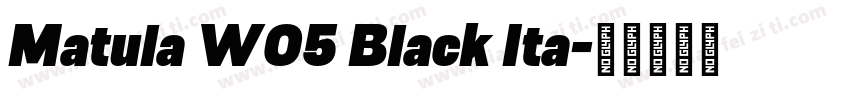 Matula W05 Black Ita字体转换